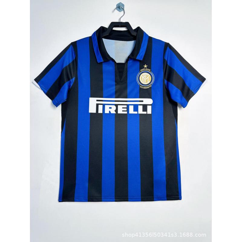 0809 Classic Retro Inter Jersey Home and Away Short-sleeved No. 22 Milito Champions League Serie A Club Football Jersey