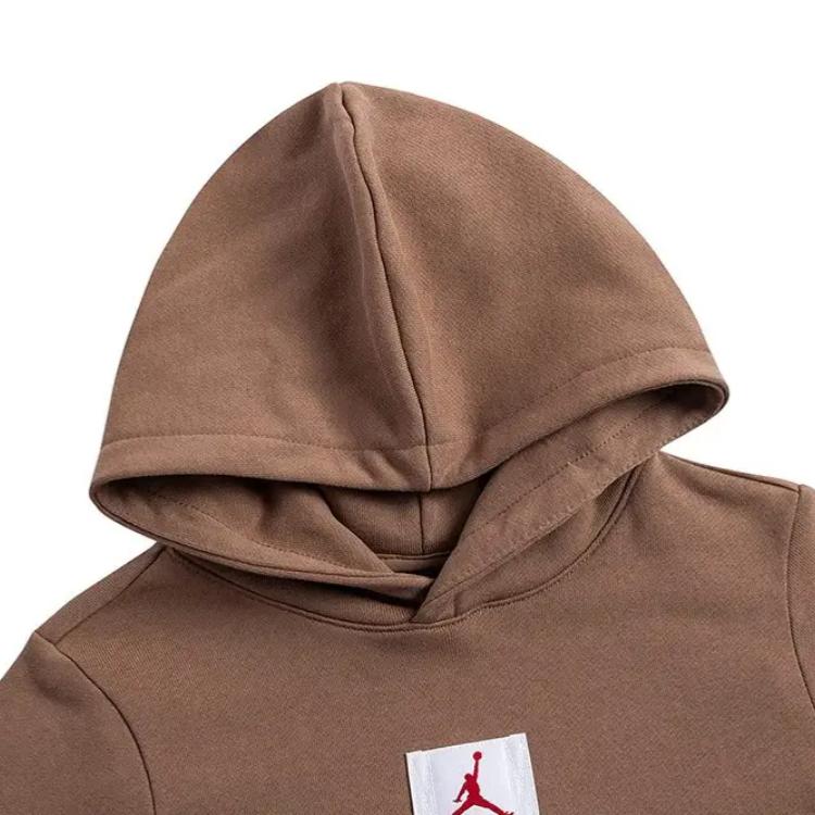 Jordan Hooded Pullover Fashion Sweatshirt Kids sweatshirt Dark-Brown DQ7939-205