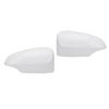 Outer Mirror Cover Weather Resistant Shockproof Sporty White Outer Rearview Wing Mirror Cap for Vehi