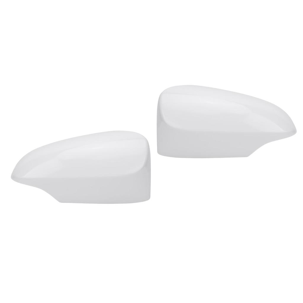 Outer Mirror Cover Weather Resistant Shockproof Sporty White Outer Rearview Wing Mirror Cap for Vehi