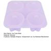 Ice Cube Mold Heart Circle Star Flower Multiple Shapes Food Grade Silicone Refrigerator Ice Tray with Lid Easy Release 4 Compartments Ice Cube