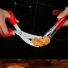 2PCS Korean Style Steel Barbecue Clip Scissors Set High-temperature Resistant Multi-purpose Barbecue Tools Durable