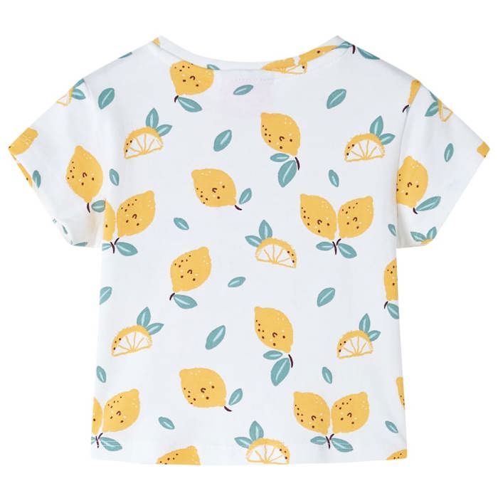 T-shirt pour enfants avec ourlet noué écru 92/104/116/128/140