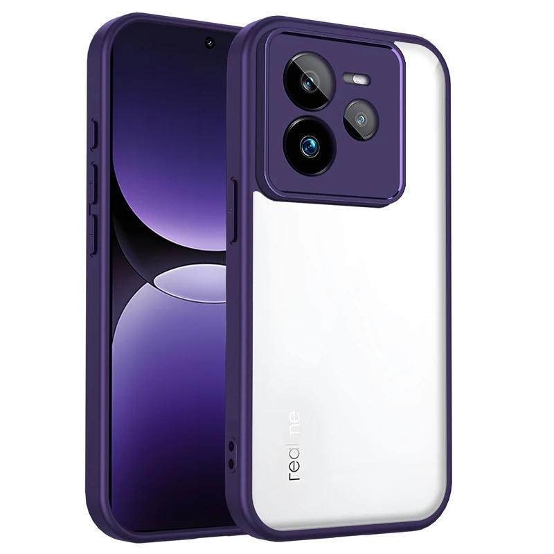 Transparente Silikonhülle für Realme GT 7 6 6T 7T GT7 Pro GT7T GT6T PC-Rückseite TPU-Bumper Stoßfest Klare Handyhüllen Abdeckung