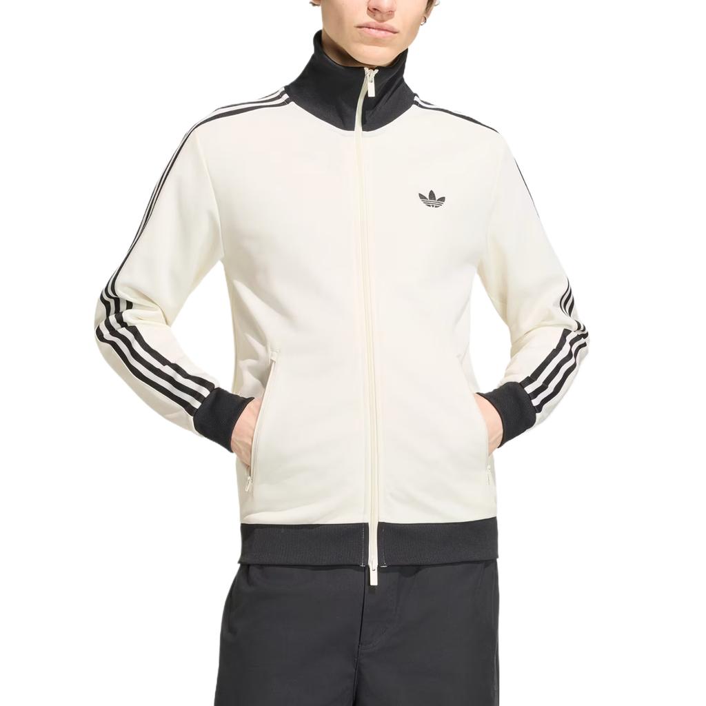 adidas Originals Solid Color Striped Stand Collar Zip Jacket Men Jackets KT-5045