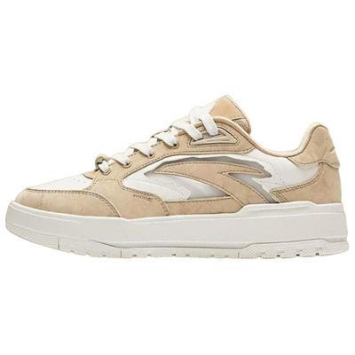 982 Wear Resistant And Lightweight Low Top Skateboard Shoes Women's Brown White 122348067S-1