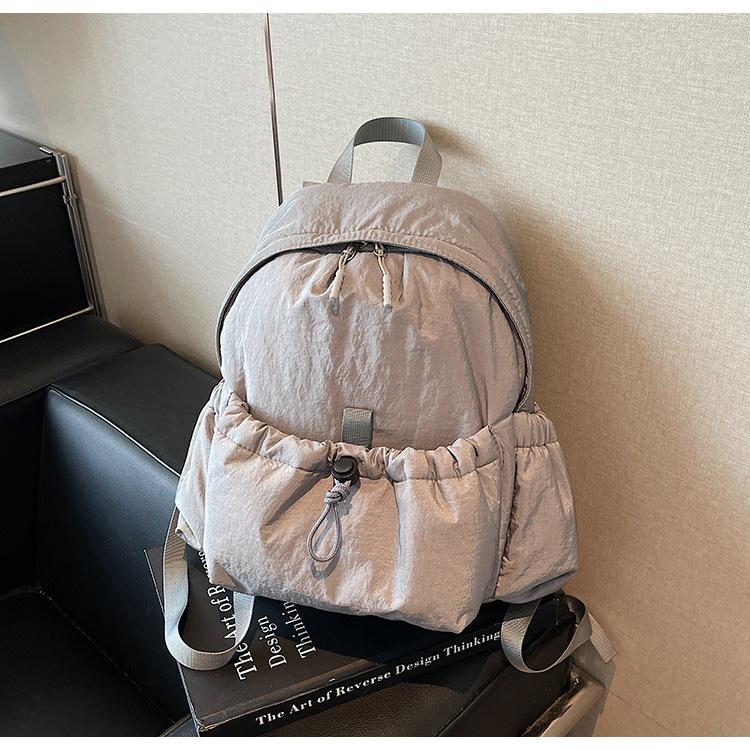 Canvas backpack women's large-capacity new leisure student schoolbag high-value lightweight travel backpack