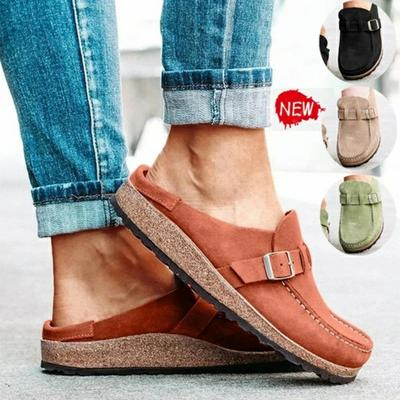 Moda Comemore Damskie Buty Retro Wsuwane Muły Panie Wygodne Płaskie Damskie Nowe Duży Rozmiar 43 Casual Męskie Letnie Płaskie Chodaki Zapatos Mujer