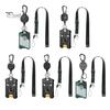 Kortholder Kraftig Uttrekkbar ID-badgeholder med Anti-mist Breakaway Lanyard Uttrekkbar Nøkkelring Karabinkrok Hardt Skall Kortlomme