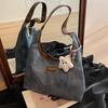 Tote Bag New Large-capacity Women's Bag Commuting Canvas Denim Bag Underarm Shoulder Bag