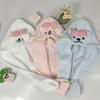 Cute Puppy Hair Drying Cap - Quick Absorbent, Thickened Coral Fleece Headscarf for Women, Ideal for Home & Dorm Bathing