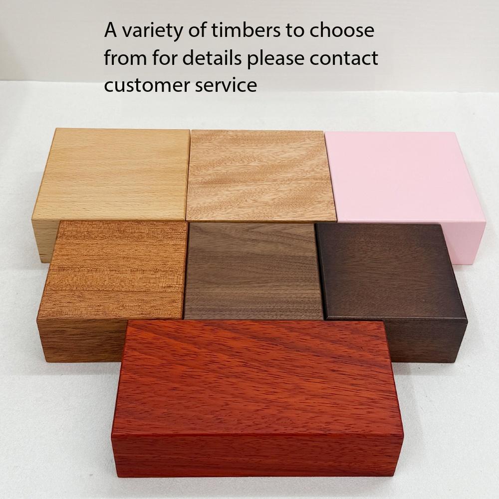 Ebony Solid Wood DIY Base Lightweight Wooden Display Stand for Car Model Doll Home Decoration