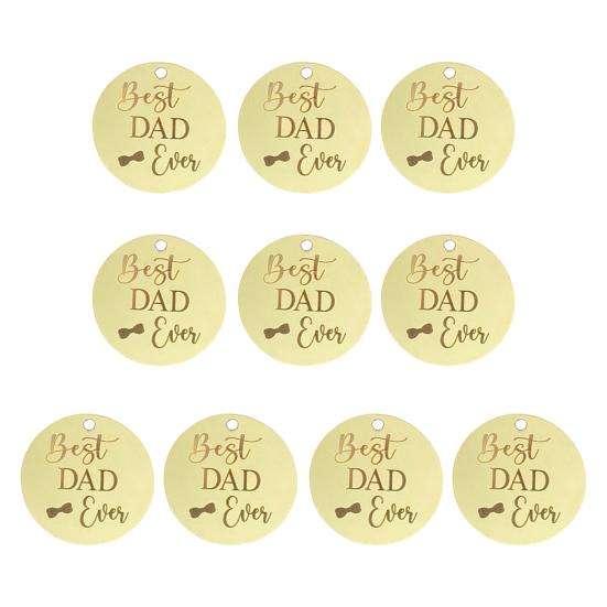 10 шт. Насадки для торта з позначкою "День батька" Літери з різьбою круглі з днем ​​батька акрилові прикраси для кексів Декор для вечірок