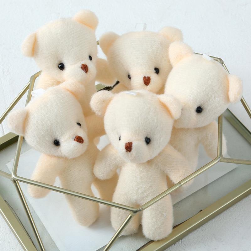 Adorable Mini Bear Plush Toy Beige Teddy Stuffed Animal Gift Cute Keychain