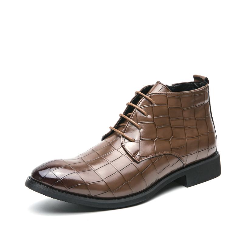 Luxury Brand Banquet Dress Shoes Pointed Autumn and Winter Ankle Boots for Men's Fashionable Chelsea Boots for Men's Versatile