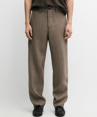 Masimodutti Linen Suit Pants
