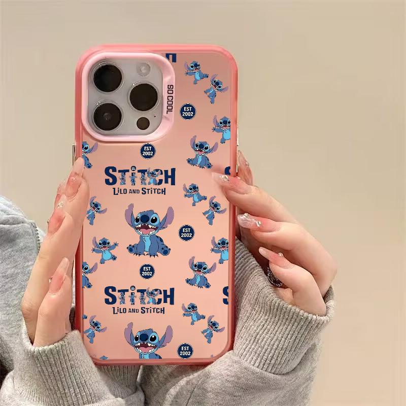 Süße blaue Stitch Handyhülle für VIVO V40 V50 Lite V60 Y04 Y17S Y19S Y27 Y29 Y15S Y400 Y22S Y16 V23 V29 V25 Pro Harte IMD Abdeckung