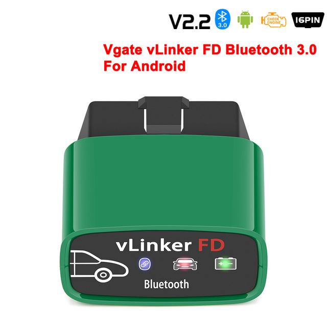 2025 Vgate vLinker FD+ V2.2 ELM327 BT4.0 Wireless  Car Diagnostic Tools OBD 2 Scanner J2534 PK V1.5 ELM 327 For Ford