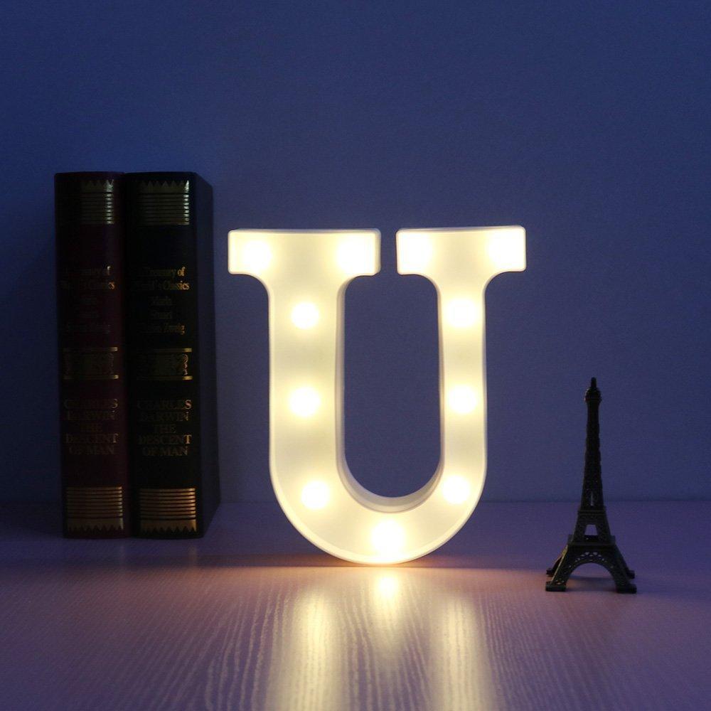 Wedding Decorative 26 Alphabet Name Letter LED Lights Luminous Number Lamp Romantic Theme Home Party Bedroom Decor Night Light