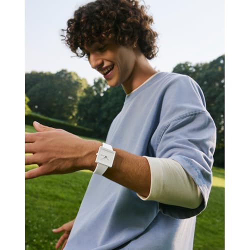 Swatch What If...All White? Square Bioceramic Watch SO34W700