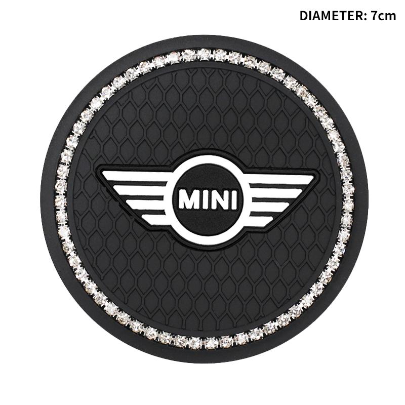For MINI Cooper Fridge One S F56 R57 R58 R60 JCW Countryman Clubman New Car Coaster Water Cup Bottle Holder Diamond Non-Slip Mat Decoration