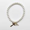 Elegant Elastic Faux Pearl Bracelet for Women - Versatile French Classic Style Jewelry