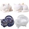 Animal Cat Candlestick Silicone Mold DIY Home Desktop Ornaments Candle Holder Casting Molds Gypsum Resin Crafts Making Tool