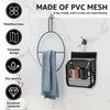 Hanging Toiletry Bag PVC Mesh Hanging Bag Portable Quick Drying Shower Storage Bag Wall mounted Cosmetics Toiletries Organizer