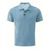New Trendy Men'S Summer Collar Paul T-Shirt Men'S Heavy Oversize Solid Color Casual Short Sleeve