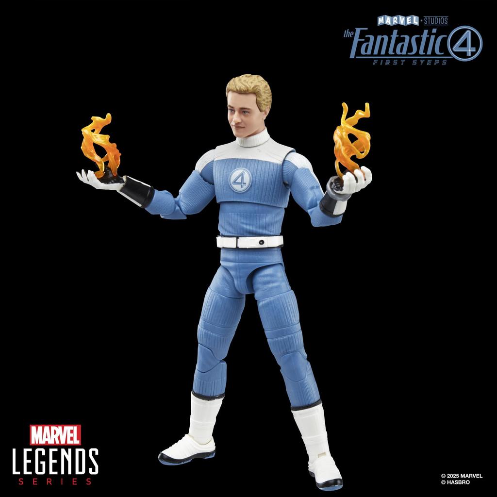 Marvel Legends Series Johnny Storm Fantastic Four: The First Steps Movie Collectible 6-Inch Action Figure Toy