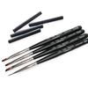 Zestaw pędzli do żelu do paznokci z do Zestaw do żelu do paznokci i pielęgnacji 4 szt., Czarny, Nakładki, Paznokcie, Art, Samodzielny manicure (Czarny, 4)