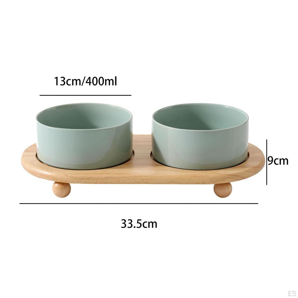 Cat Bowls Ceramic Stoneware Pet Bowl Dish Dog Elevated for Gift