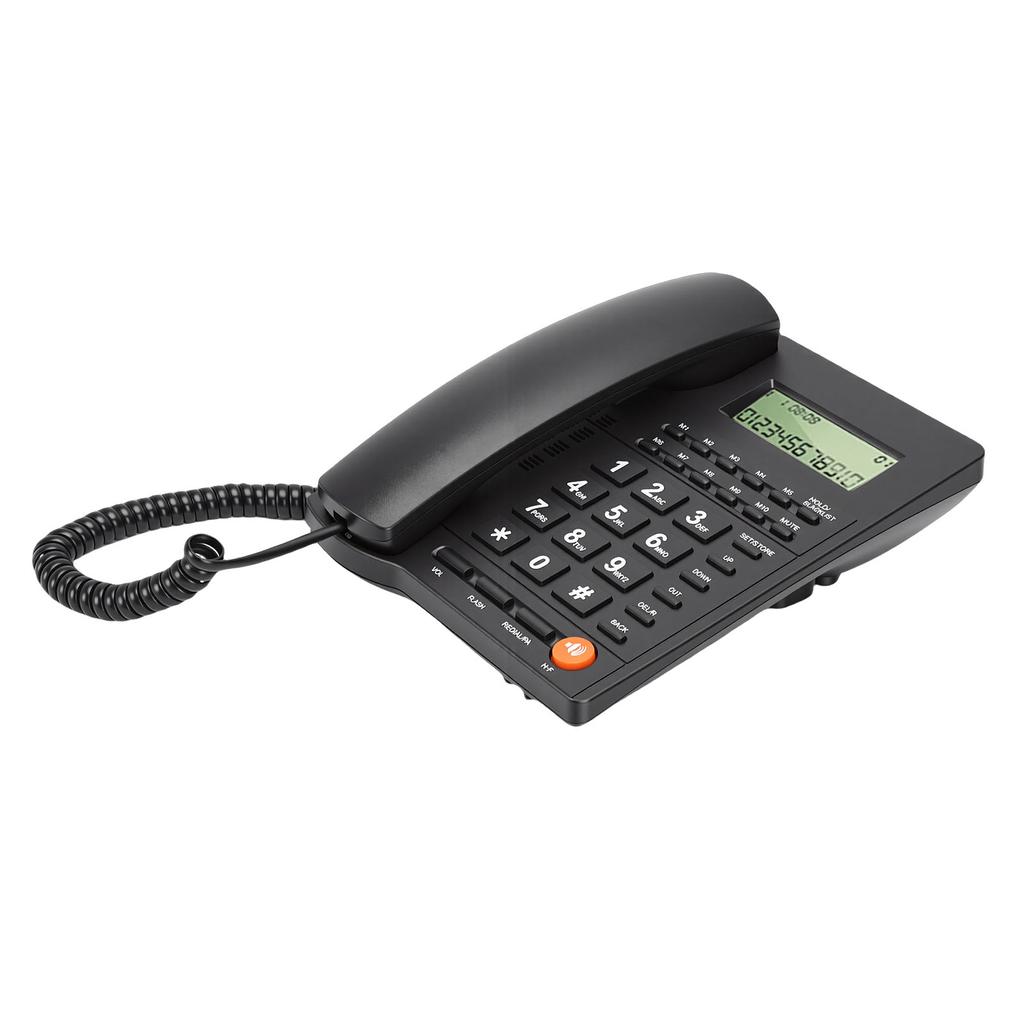 Corded Landline Phone Caller ID Hotel Home Phone Large Key Telephone with Speaker Clear Display
