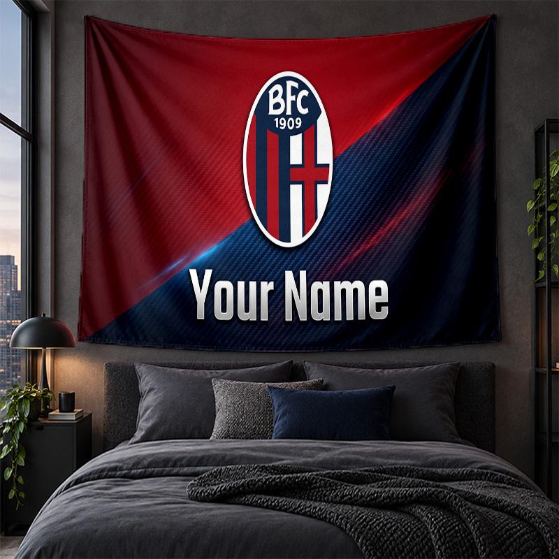 Personalized Tapestry Wall Hanging Bologna FC Pattern Art Background Cloth
