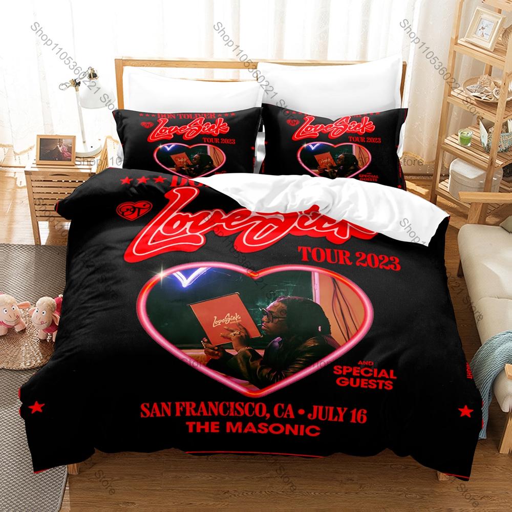 Don Toliver Hardstone Psycho 3PCS Bedding Set Duvet Cover And Two Pillowcases Microfiber 3D Printed Singer Bed Linens Home Decor