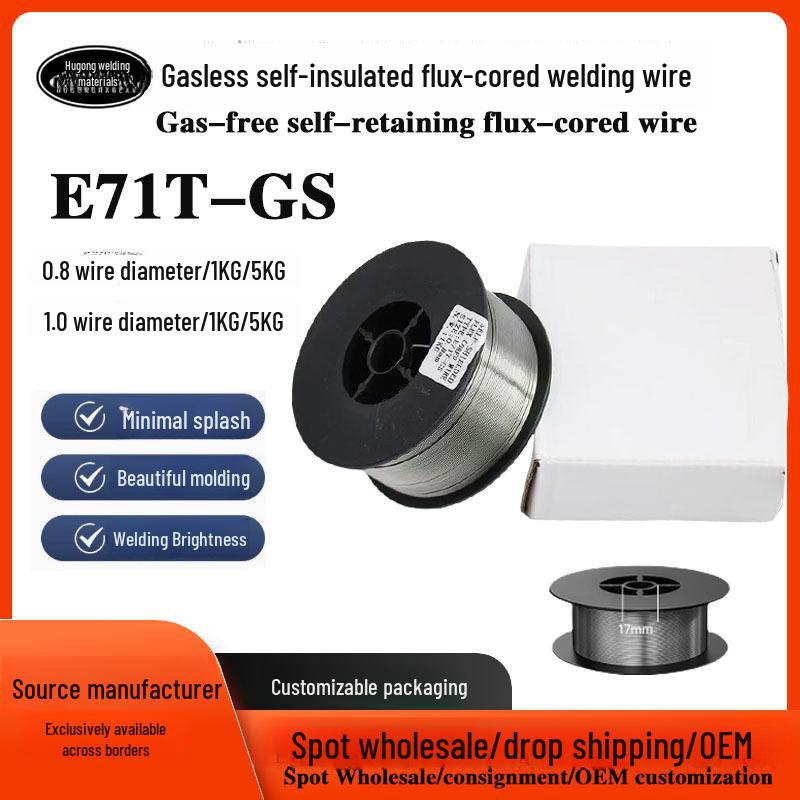 Drut spawalniczy samoosłonowy bezgazu E71T-GS 0,8/1,0 mm, szpula 1 kg