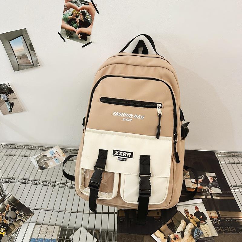 Schoolbag Male Junior High School Students High capacity Tooling Backpack Female College Students Joker Leisure Travel Computer Backpack Female.