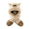 Thickened Capybara Hooded Scarf Set Soft Plush Plush Hat Scarf Set  Cycling Protection