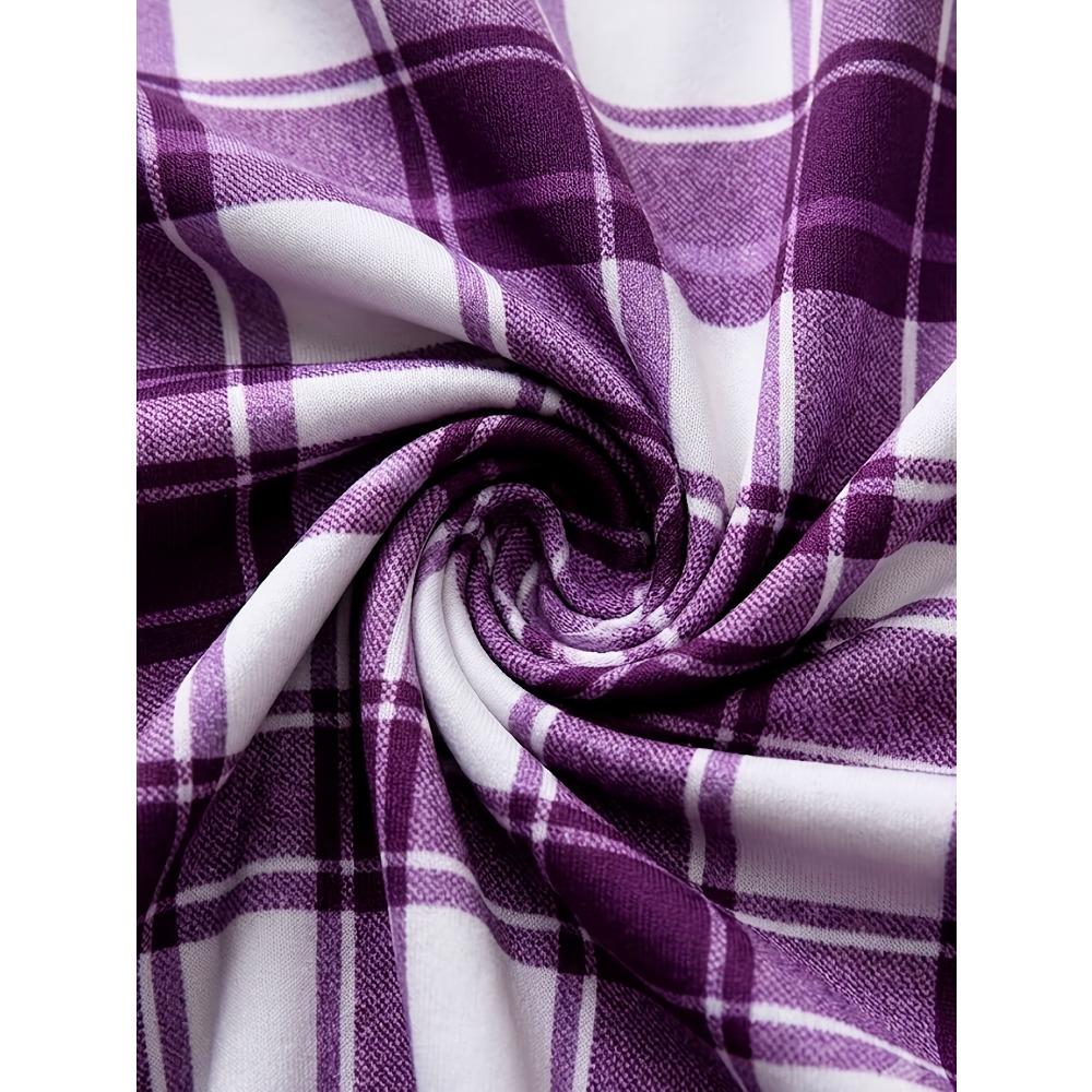 Casual Fashion Plaid Printed Women's Large Size Long Sleeve Shirt Cardigan