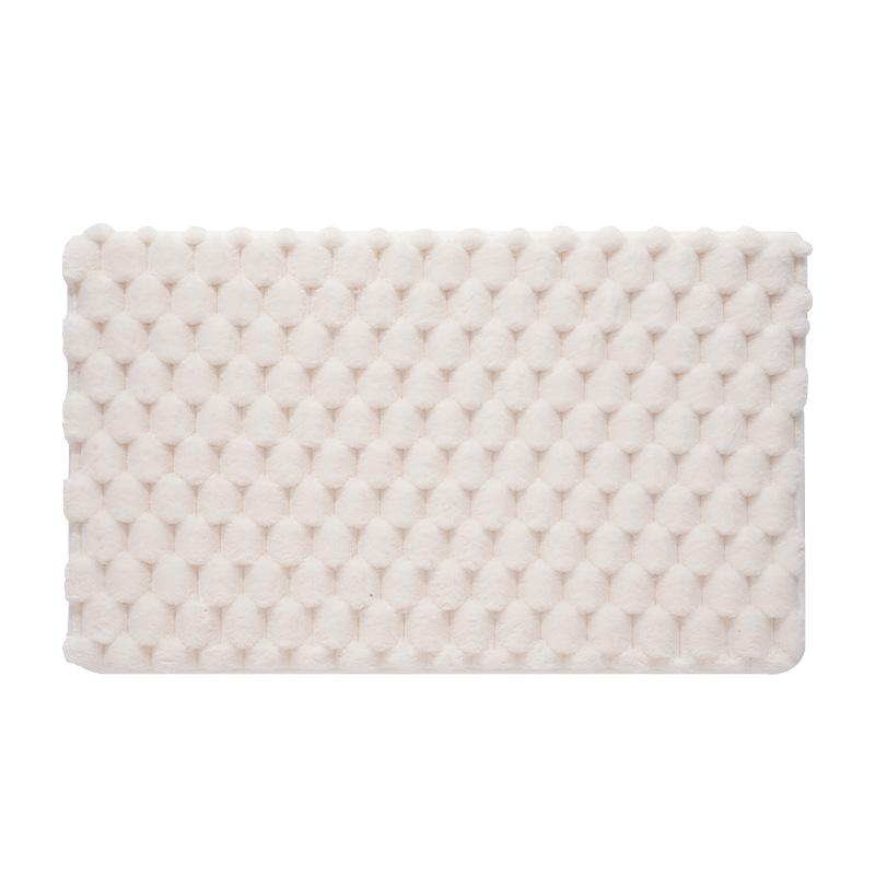 Granular Plush Memory Foam Bath Mats, Simple and Comfortable Bathroom Rug, Water-absorbent Non-slip Shower Room Door Mat