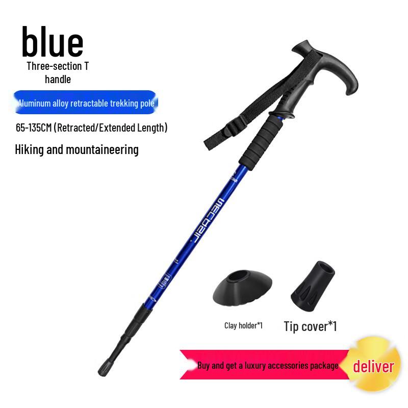 Upgraded 3-Section Telescopic Outdoor Trekking Pole