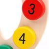 Kids Wooden Clock Toy Preschool Number Color Recognition Time Learning Clock Toddlers Educational Clock Teaching Aid with Movable Hands