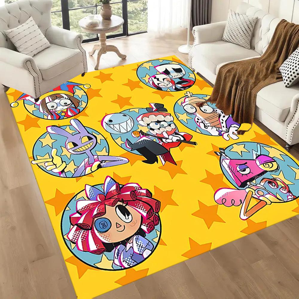 Cute The Amazing Digital Circus Square Rugs Are a Great Choice for Living Rooms, Bedrooms, Home Décor, and As Gifts.