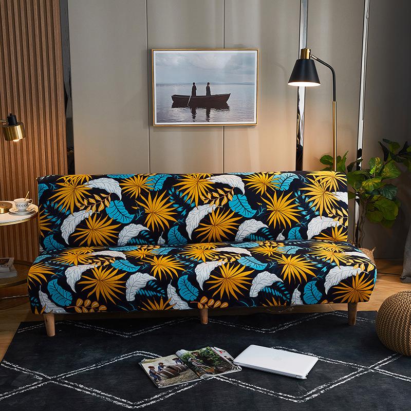 Elastic Dustproof Foldable Armless Sofa Bed Cover