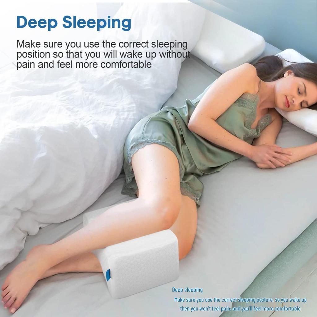 Ergonomic Memory Foam Knee Pillow for Pressure Relief and Pregnancy Support