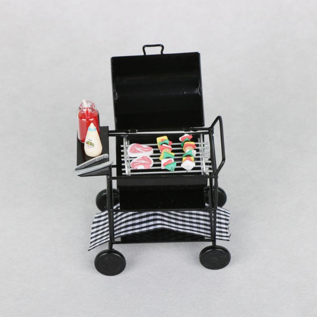 Tiny Iron Grill Miniature For Dollhouses Enthusiasts To Create Outdoor Settings