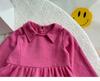 2024 Girls' Spring & Autumn Princess Dress with Korean Doll Collar - New Western Style Trend