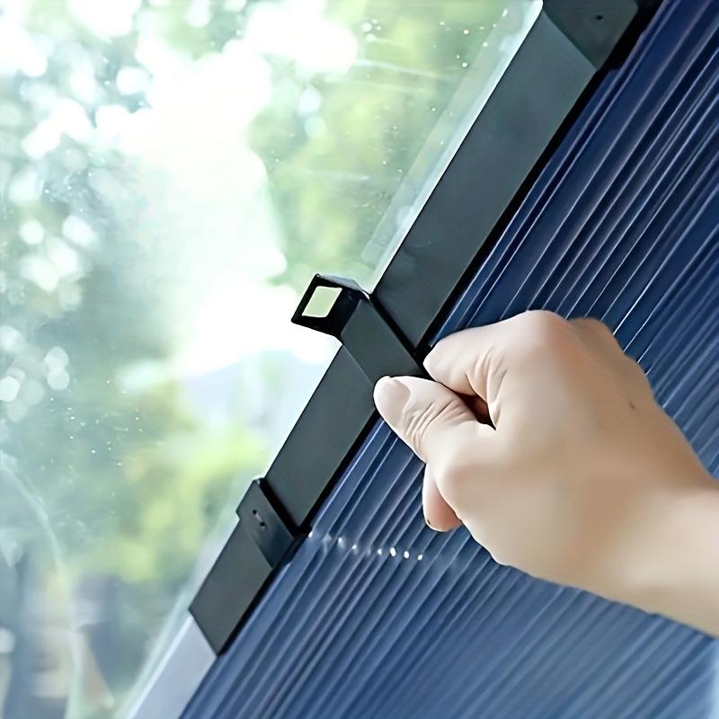 Retractable Car Sunshade, Auto Front Windshield Sun Shade, Blocks UV Rays and Heat, Universal Fit