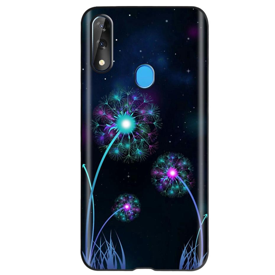 Etui do ZTE Blade V10 Modny Wzór Kwiatowy Serce Etui na Telefon do ZTE Blade V10 Vita V 10 Czarne Silikonowe Miękkie TPU Zderzak