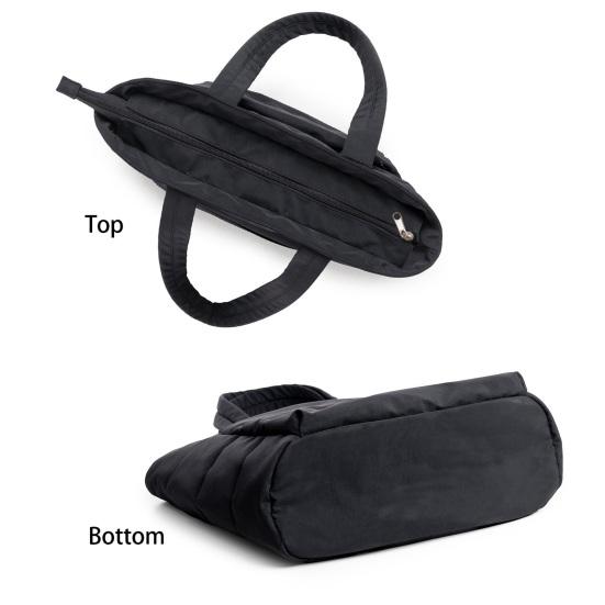 Umhängetasche Damen Gesteppte Tragetasche Große Kapazität Leichte Wasserdichte Handtasche mit Mehreren Taschen Laptop Arbeit Reisen Fitnessstudio Tragetasche